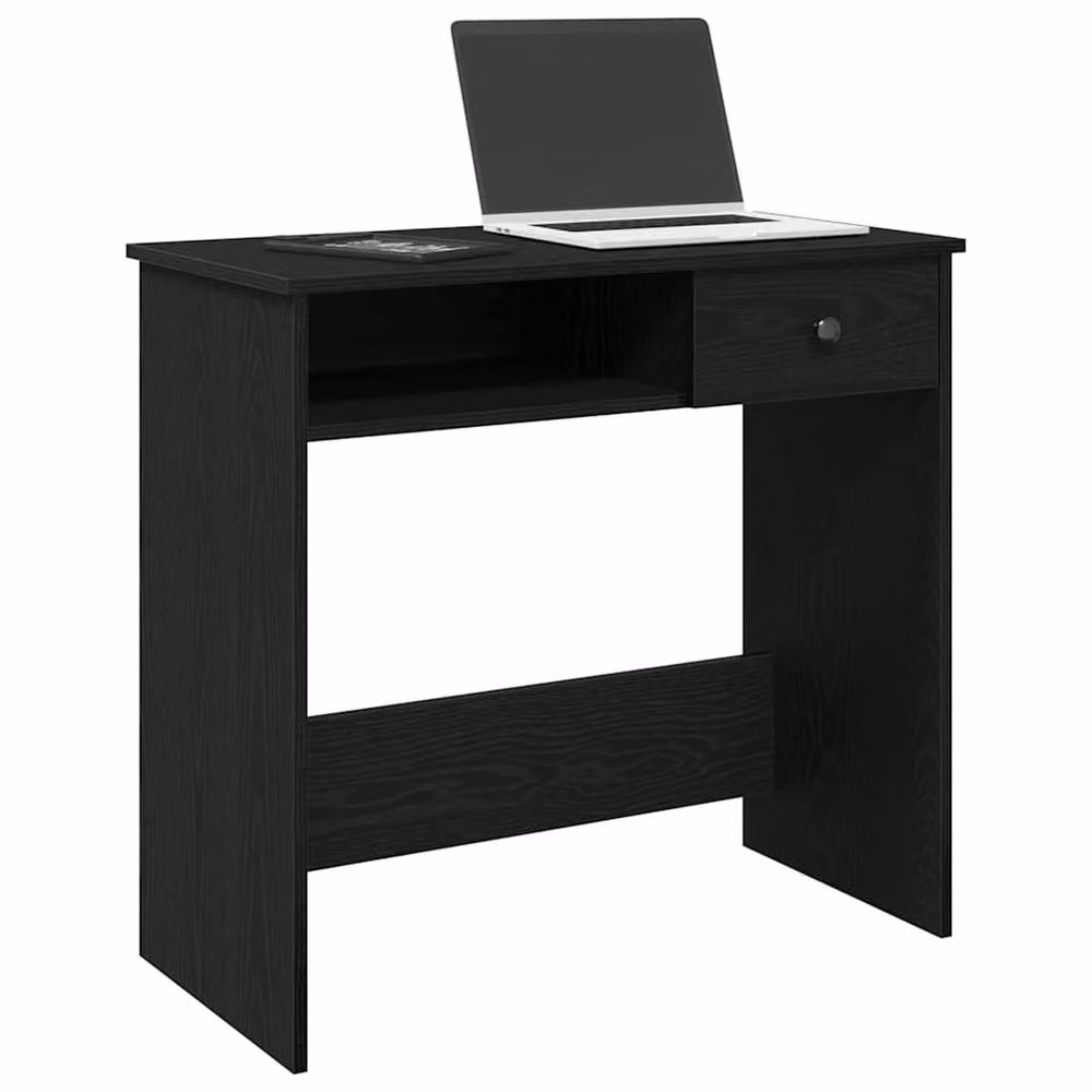 Berkfield Home Black Modern Writing Desk in Engineered Wood W/D/H: 80 x 40 x 75 cm – 2