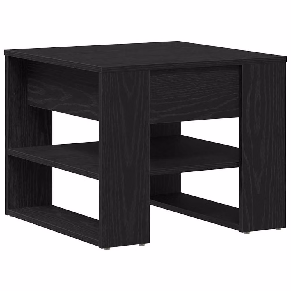 Berkfield Home Black Oak Coffee Table, W: 55.5 cm, D: 55.5 cm, H: 45 cm – 4