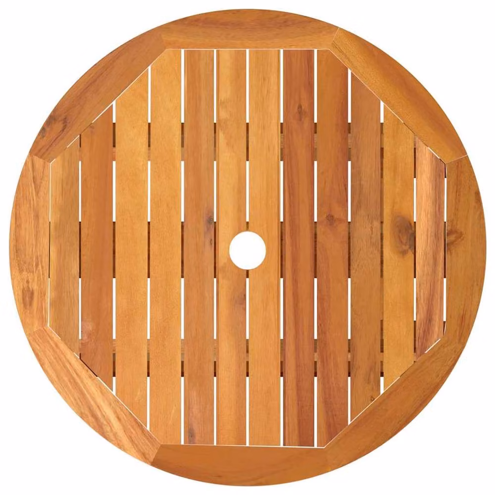 Berkfield Home Elegant Folding Garden Table in Brown Solid Eucalyptus Wood, Diameter: 60 cm, Height: 75 cm – 3