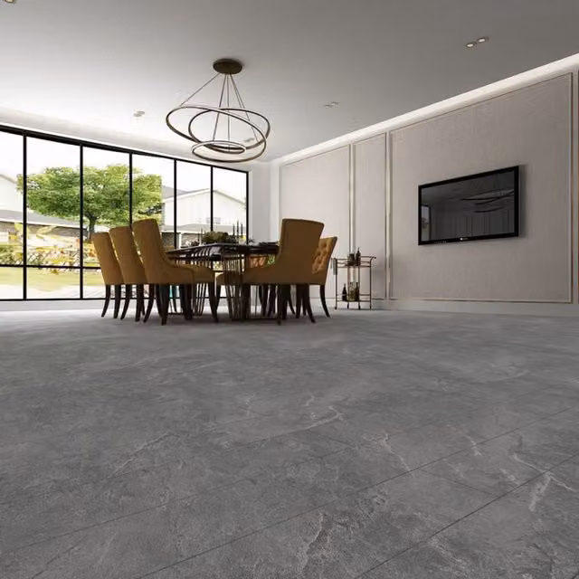 Durova Grey Marbled Stone Look SPC Click System Flooring