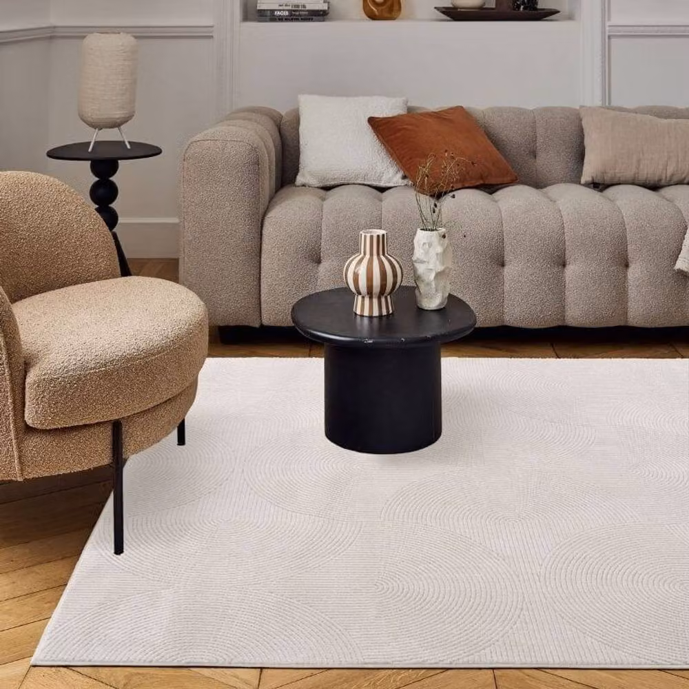 THE RUGS Carmel Arch Design Soft Pile Area Rug, Ivory, W: 80 cm, L: 300 cm – 4