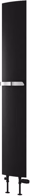 Bathroom Kingdom Picoli Black Designer Flat Panel Vertical Aluminium Radiator H 180 cm x W 28 cm