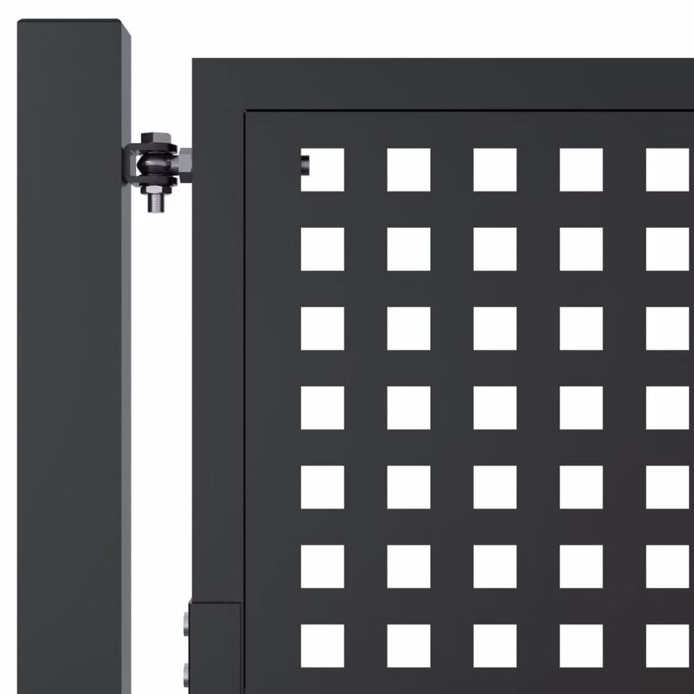 Berkfield Home Steel Wire Mesh Garden Gate in Anthracite, W: 105 cm, H: 200 cm – 4