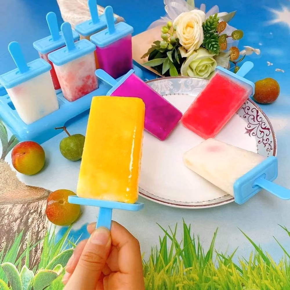 VOGREX 12 Cavity Silicone Ice Lolly and Ice Cream Mould in Blue – 2