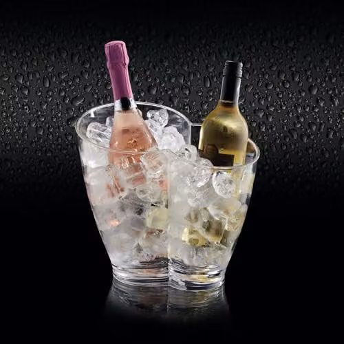 BarCraft Transparent Acrylic Double Sided Wine and Drinks Ice Bucket, 7 l – 2