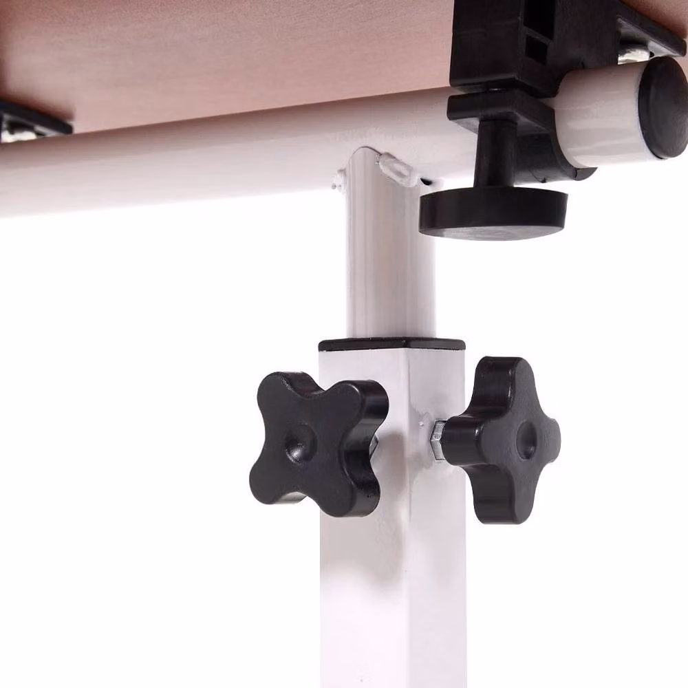 NESTLUNE White Adjustable Height Over Bed Table for Hospital or Sofa Use, W: 100 cm, D: 15 cm – 2
