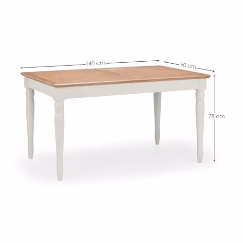 Julian Bowen Provence Rectangular Extending Dining Table in Grey and Oak – 2