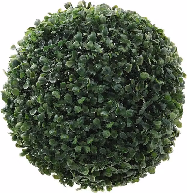 Garden Sanctuary Green Artificial Boxwood Sphere, Diameter: 28 cm