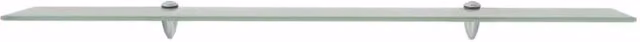 Berkfield Home Modern Floating Glass Shelves, 2 Pack, Clear, W: 100 cm, D: 10 cm