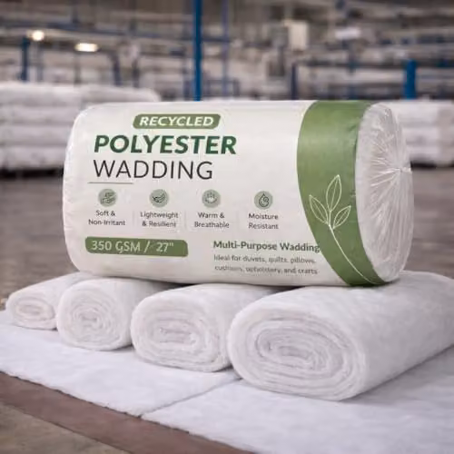 MHG Textiles Hypoallergenic White Polyester Wadding 1m Length 68gsm