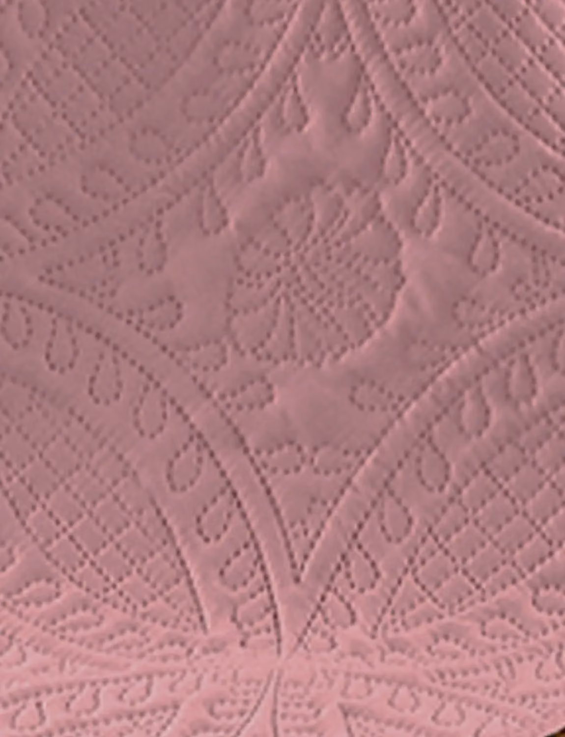 Chums Olivia Quilted Bedspread Set with Pillowshams in Pink and Green, Double Size – 2