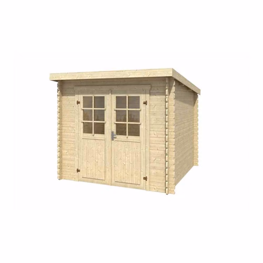 Lasita Maja Ltd Indi 230 Log Cabin Garden Room and Home Office in Light Oak, W: 268.7 cm, D: 250 cm, H: 210.9 cm – 2