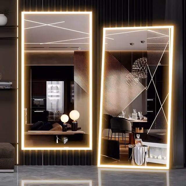 CASSILANDO White LED Full Length Mirror with Dimmable Colour and Brightness, H 180 cm x W 80 cm