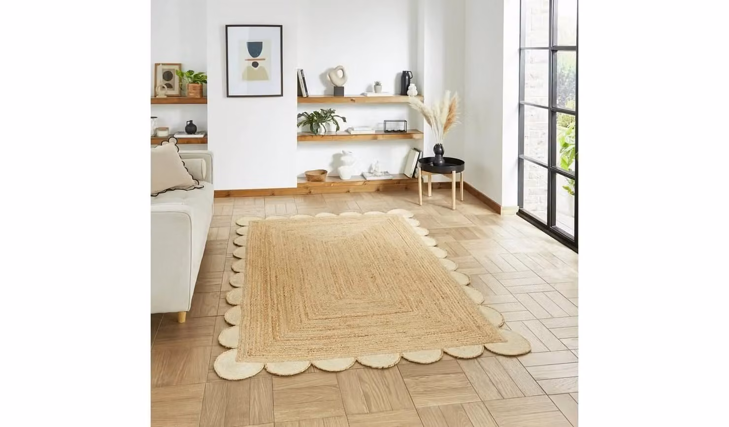 Think Rugs Savannah Natural Jute Flatweave Rectangular Rug, Beige, W: 160 cm, L: 230 cm