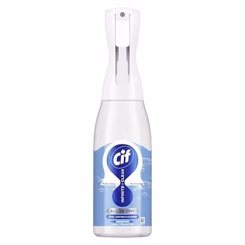 Cif Infinite Clean Sensitive Lotus and Mineral Salt All in One Cleaner Spray with Probiotics Technology, 590 ml – 1