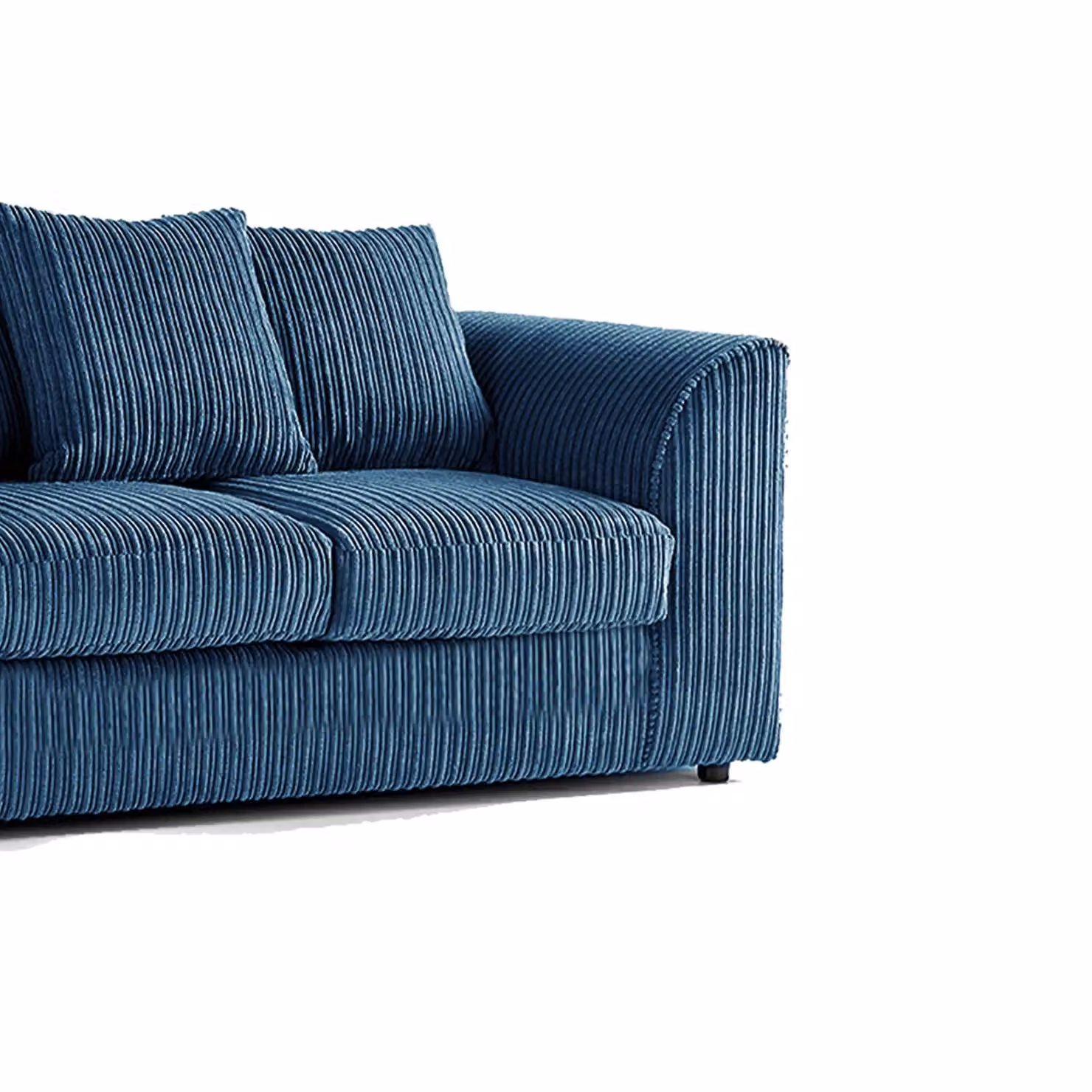 Luxor Living Blue Luxor Jumbo Cord Fabric 2 Seater Sofa with Scatter Cushions – 3