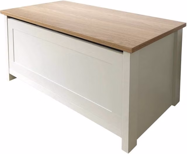 FORGEVIO Ottoman Storage Chest Bench in Beige – 1