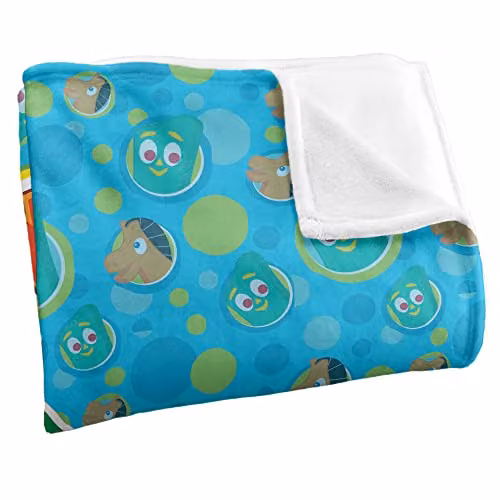 Gumby Best Friends Silky Touch Super Soft White Fleece Throw Blanket W/D/H: 152 x 127 cm – 2