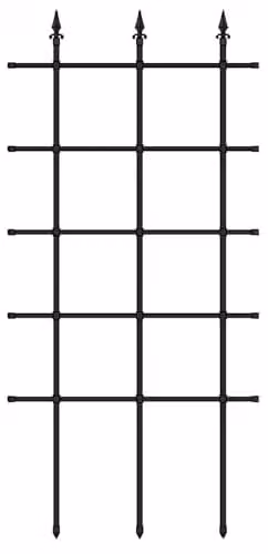Garden Gear Black Plastic Coated Metal Climbing Plant Trellis Support, W: 90 cm, H: 180 cm