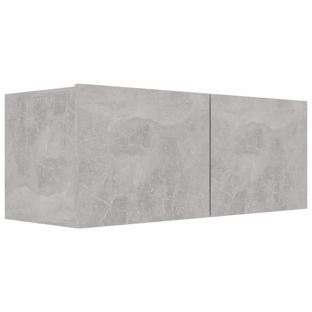 Berkfield Home Modern Wall Mounted 3 Piece TV Cabinet Set in Concrete Grey Matt Engineered Wood – 3
