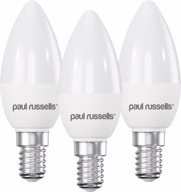 Paul Russells 3W LED Candle Bulb, E14, Cool White