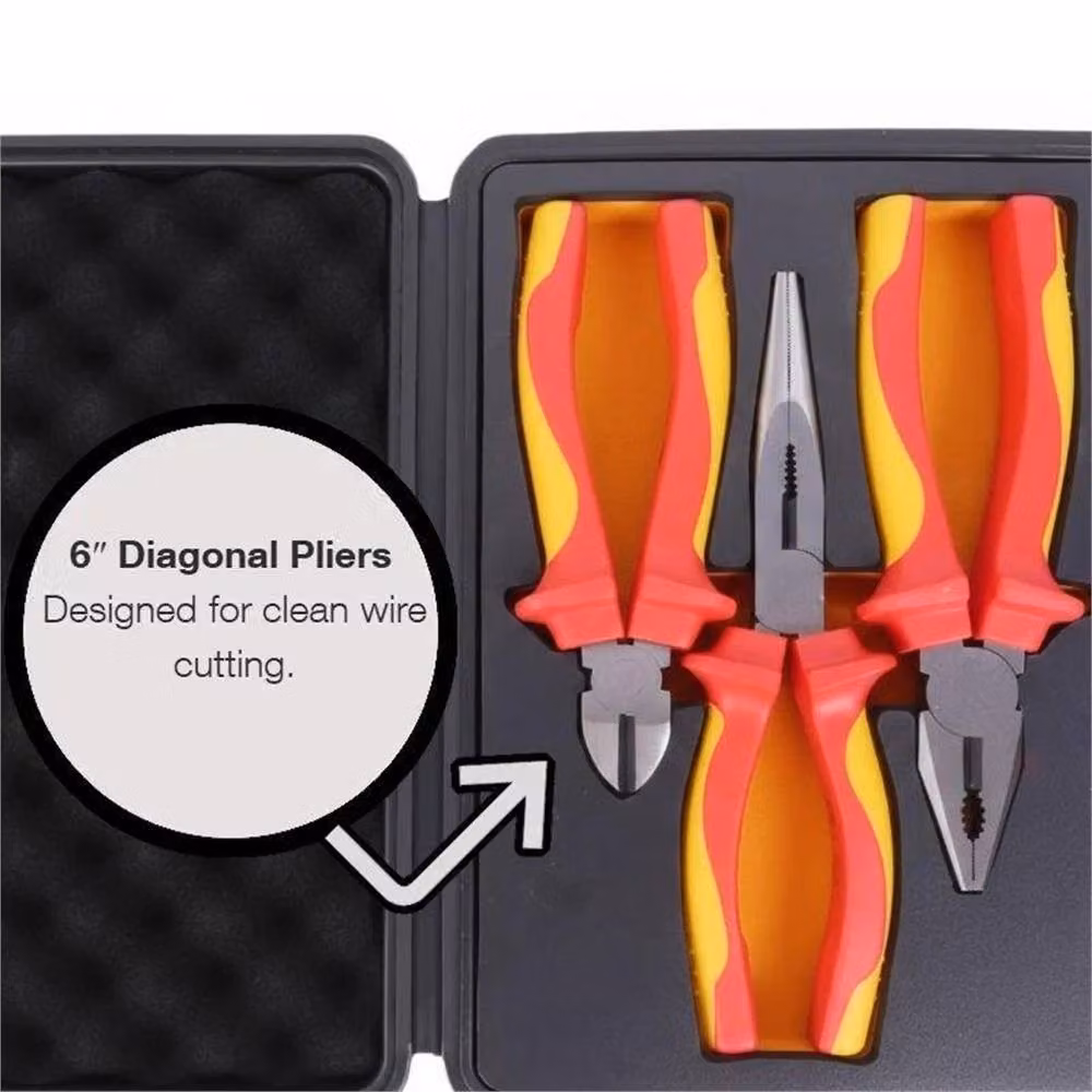 Nordara 3-Piece Insulated Red Chrome Vanadium Pliers Set, Width: 520 mm – 5