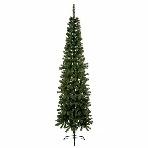 Premier Plain Green Spruce Pine Slim Christmas Tree – 2
