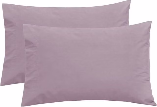 Smart Living Non-Iron Polycotton Standard Pillowcase in Purple