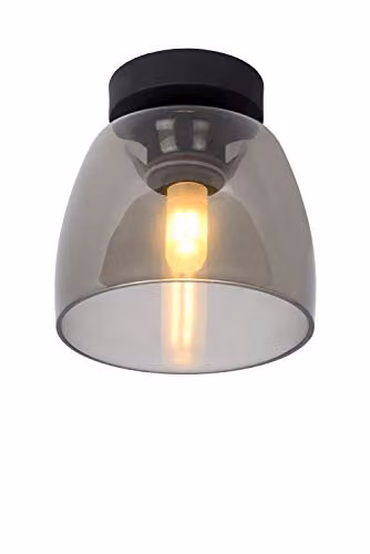 Lucide Tyler Black Flush Ceiling Light for Bathrooms, Diameter: 16.1 cm, IP44, G9 – 1