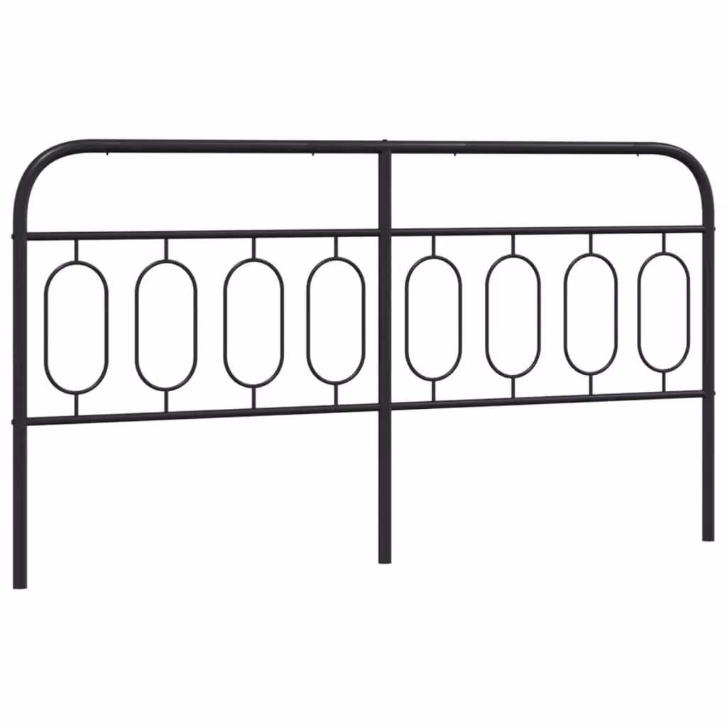 Berkfield Home Classic Metal Headboard in Black, Width: 193 cm – 2