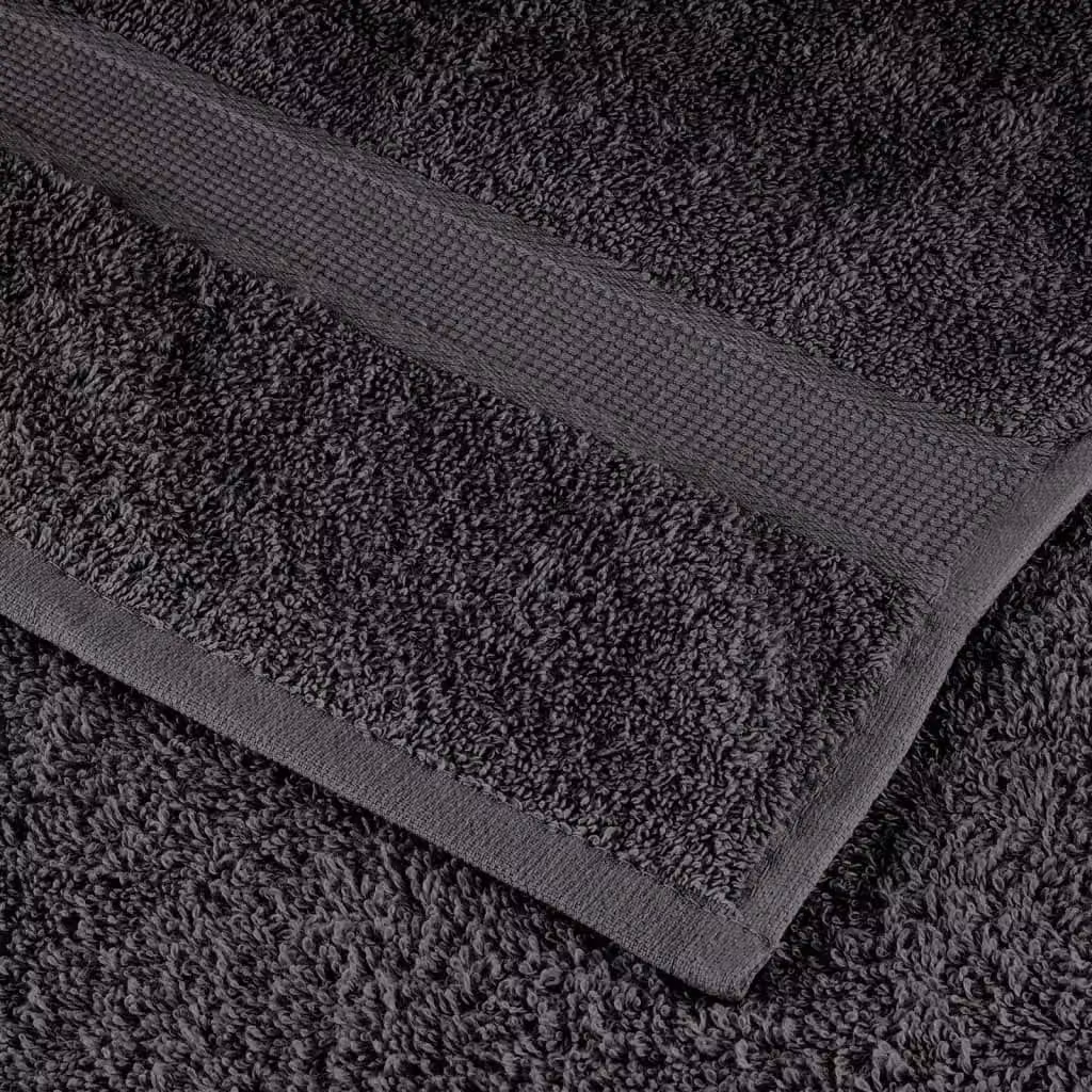 Berkfield Home SOLUND 8 Piece Premium Cotton Terry Towel Set in Anthracite Black, 600 gsm – 5