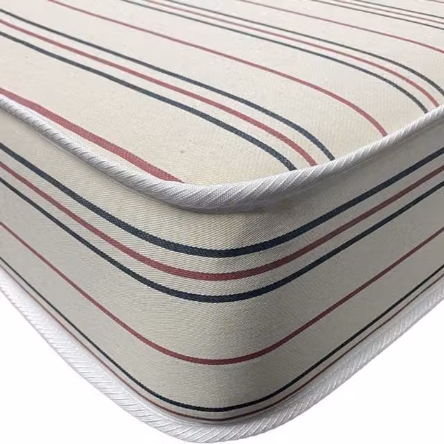 Wilson Beds Kids Reflex Foam Mattress with 100% Natural Cotton Stripe Cover, Blue, Red and Yellow, W/D/H: 90 x 200 x 10 cm