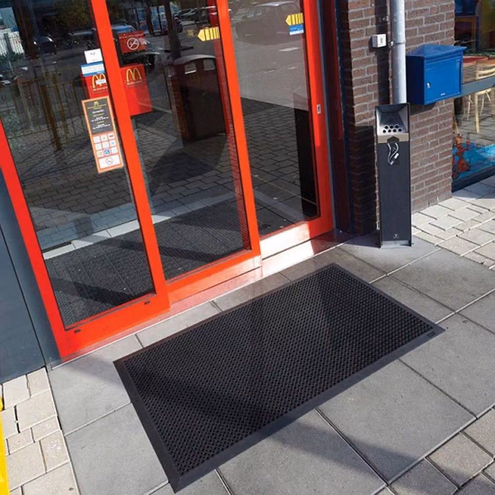 PAWNORA Non-Slip Black Rubber Entrance Door Mat, W/D: 150 x 100 cm – 5