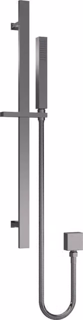 Balterley Rectangular Slider Rail Kit with Outlet Elbow in Brushed Pewter Silver
