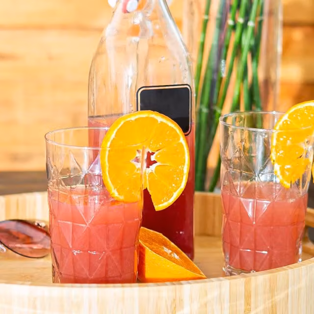 LAV Keops Geometric Highball Tumbler Glasses, Pack of 6, Clear, 460ml