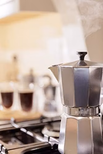 La Cafetiere Venice Aluminium Espresso Maker, 6 Cup, Silver – 4