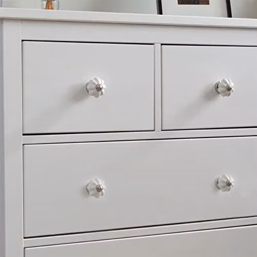 Nicola Spring Polished White Ceramic Cabinet Knobs, Pack of 12 – 2