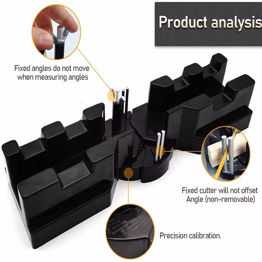 Kelvenix 2-in-1 Mitre Measuring and Cutting Tool in Black, W: 1000 cm, H: 52 cm – 2