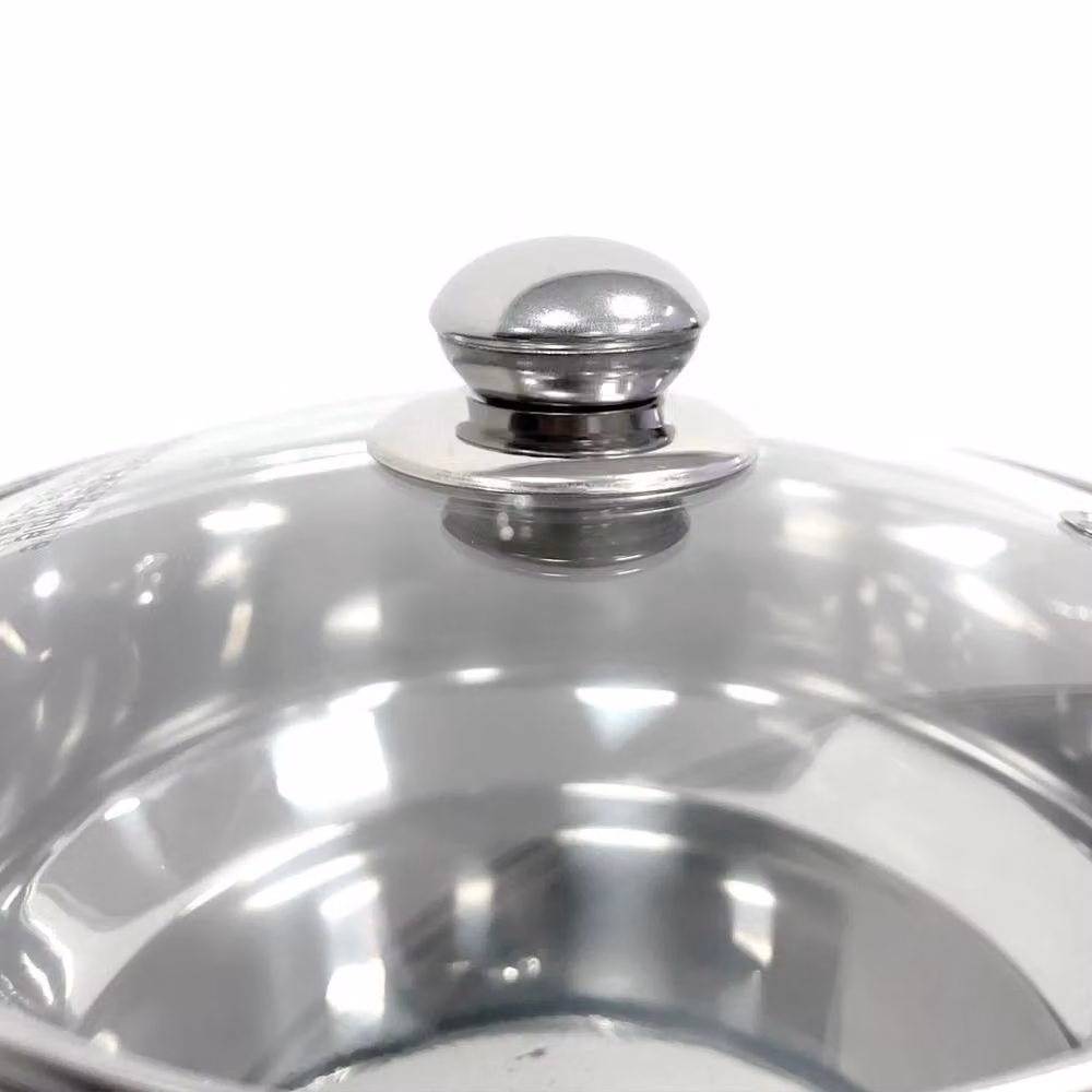 EONLION 3 Tier Stainless Steel Steamer Pot Pan with Glass Lid, Silver – 2