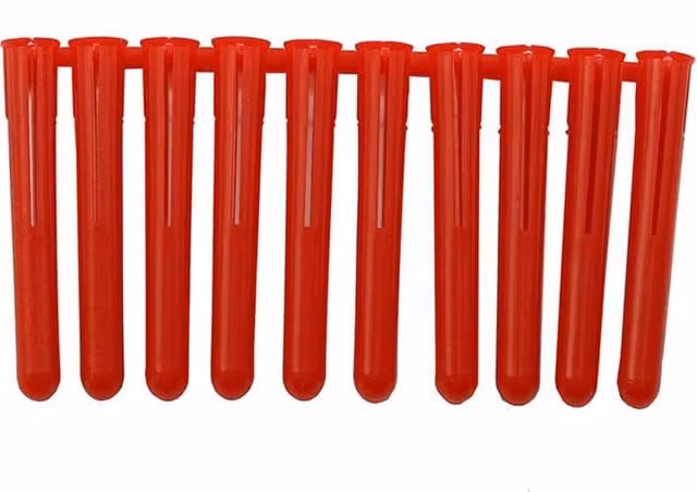 JCP Construction Products Red Plastic Plugs, 5.5 x 30 mm, Box of 1000