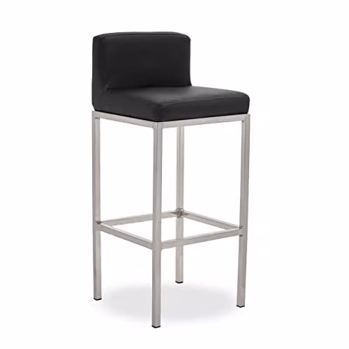 Orsina Baina Black Synthetic Leather and Gold Metal Bar Chair W/D/H: 35 x 35 x 84 cm – 2
