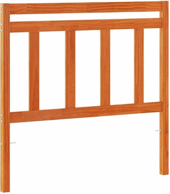 Berkfield Home Rustic Solid Wood Pine Headboard in Waxed Brown, Width: 100 cm – 1