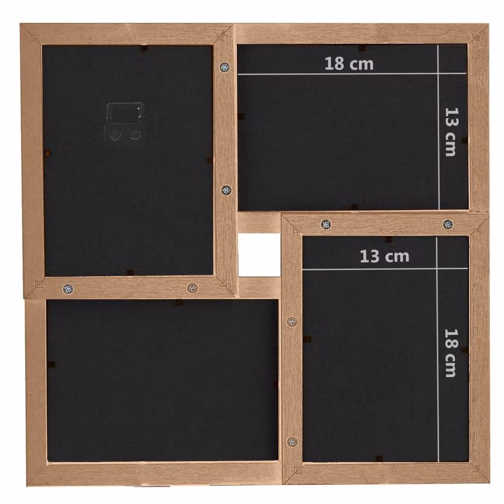 Berkfield Home Modern Collage Photo Frame, Light Brown, Fits 24 x 13 x 18 cm Pictures – 3