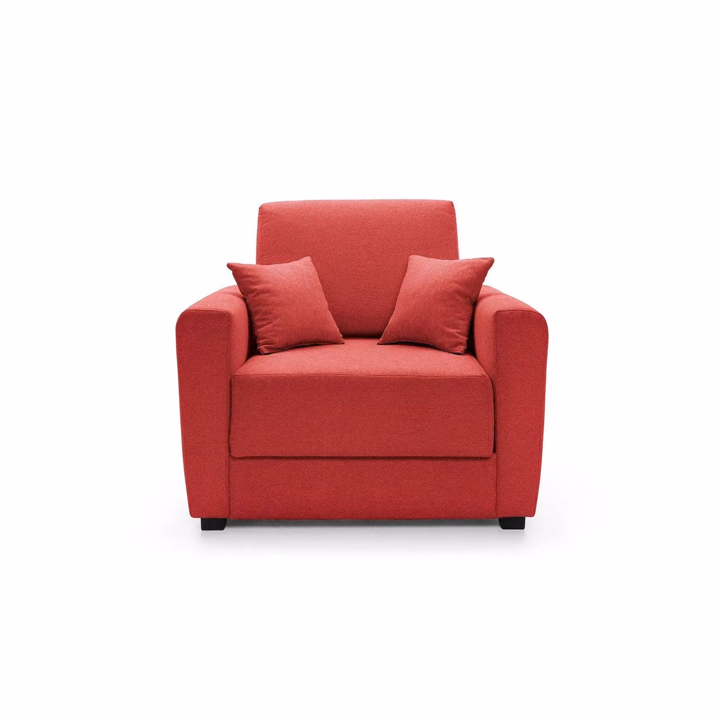 Abakus Direct Olly Single Sofa Bed in Red Linen – 2