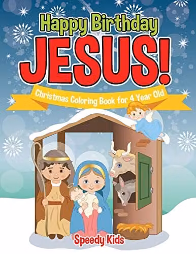 Speedy Kids Happy Birthday Jesus Christmas Colouring Book for Children