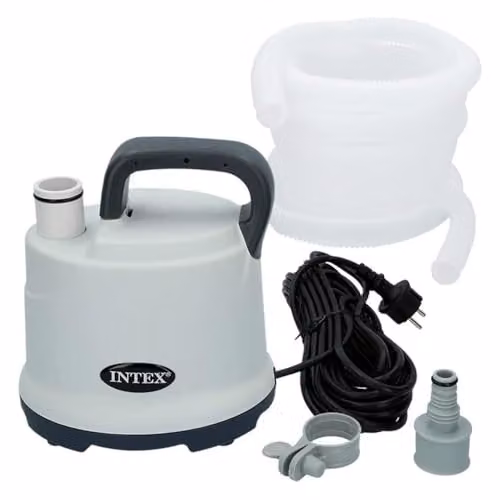 Intex Pool Drain Pump 28606UK in Grey and White with 32 mm Adapter
