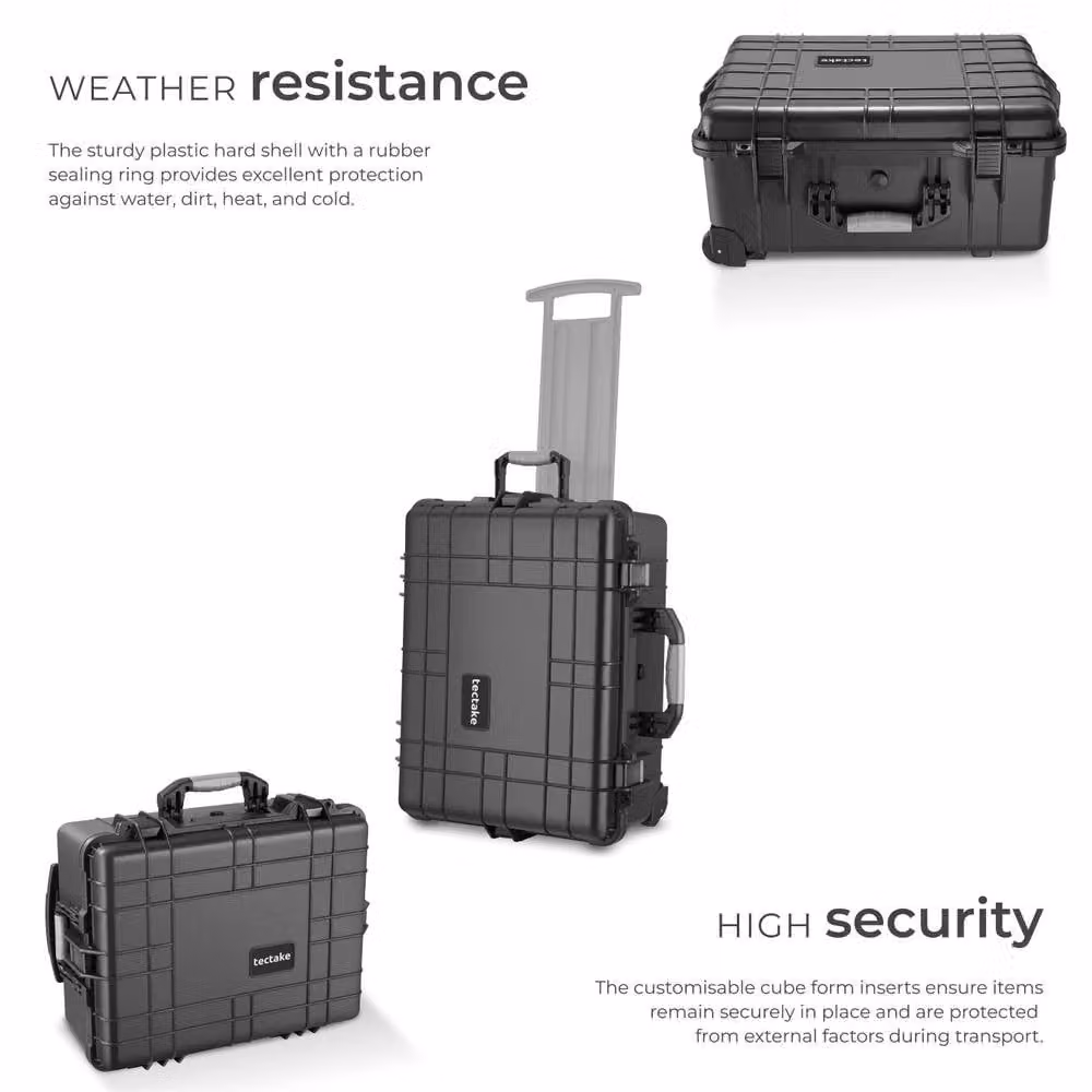 tectake Camera Case in Black, Large – 4