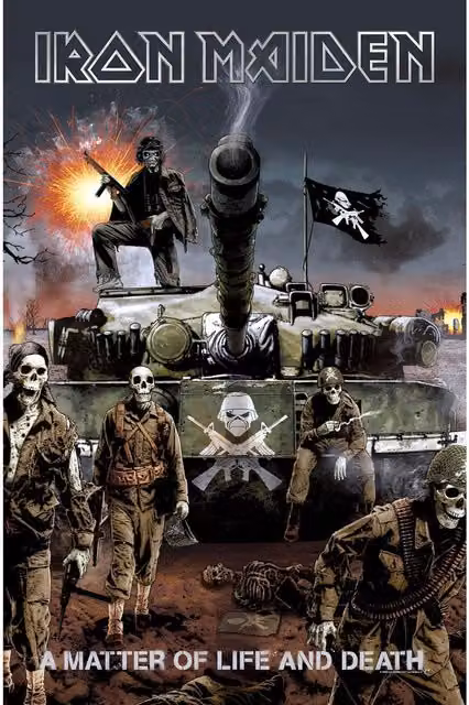 Iron Maiden A Matter Of Life & Death Multicolour Textile Poster