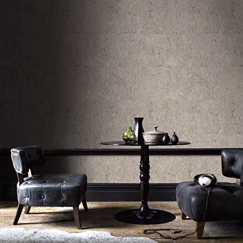 Boutique Koruku Textured Plain Luxury Paste The Wall Wallpaper in Taupe and Beige – 2