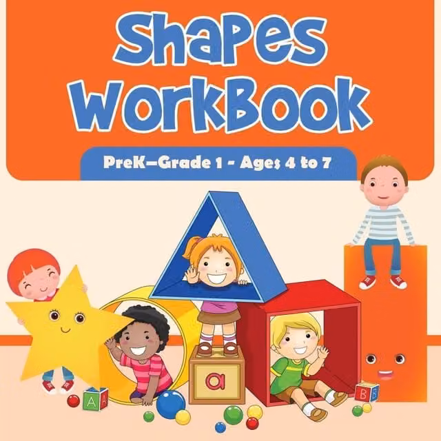 Prodigy Wizard Shapes Workbook for PreK to Grade 1, Ages 4 to 7, Multicolour Paperback